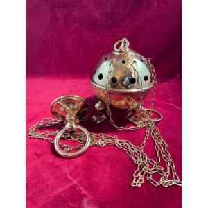 Tripod Gilt Bronze Incense Burner