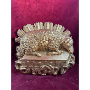 Lamb Of God Agnus Dei Gilded Wood