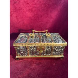 Gilded And Silver Bronze Box