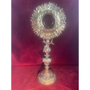 18th Century Italian Silver-gilt Monstrance