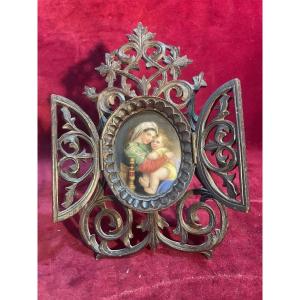 Oratoire De Bedside Vierge A La Chaise Raphael