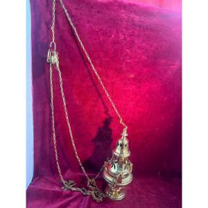 Complete Gilded Bronze Incense Burner