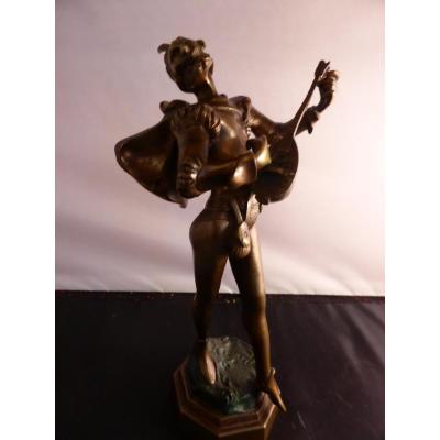 Bronze Statue Menestrel