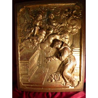 De Bois Dore Panel Altarpiece Half Ronde Bosse