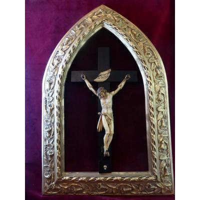 Ivory Crucifix In Dore Frame