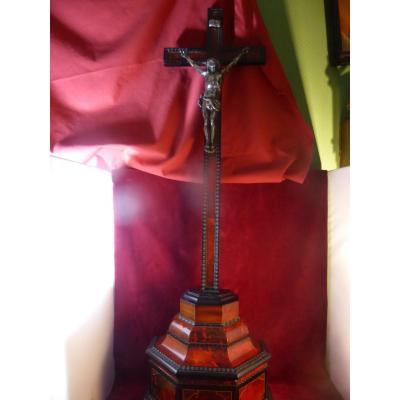 Crucifix Ebony Scale And Silver 17 Eme
