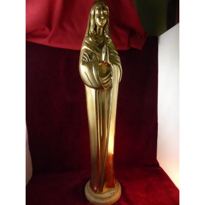 Great Virgin Praying Bronze Dore