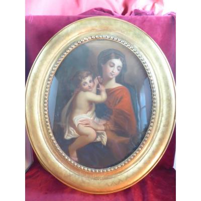 Virgin Al Child Pastel