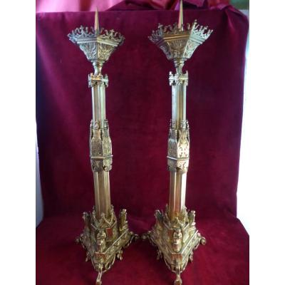 Pique Candles Bronze Dore Angels