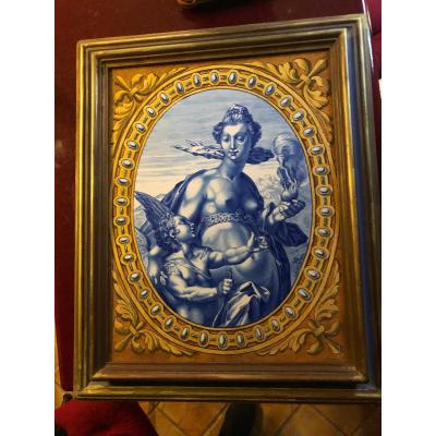 Divinity Woman Painted On Faience