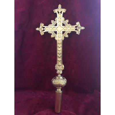 Golden Bronze Procession Cross