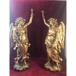 Pair Of Angels In Dore Wood