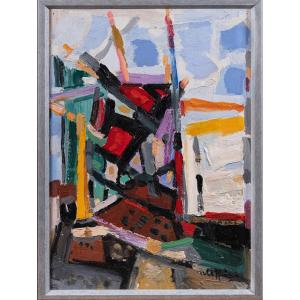 André Raffin (1927-2005) - Antibes, The Masts 