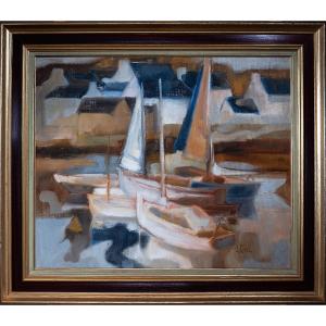 Lucie Rivel (1910-1995) - Boats In Concarneau