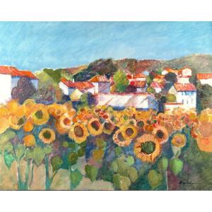 Masaaki Kuwahara (1927-?) - Sunflower Village