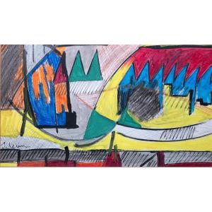 Joseph Levin ( 1894-1977) - Abstract Composition