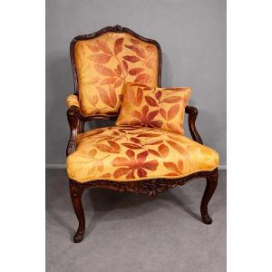 Large Flat Back Armchair, 18th Century Period