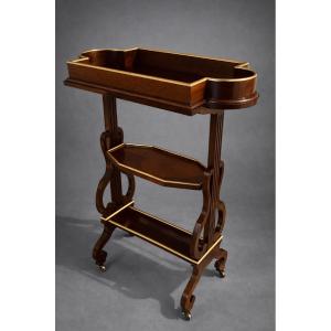 Mahogany Living Room Table, Riesener Model, 19th Century 