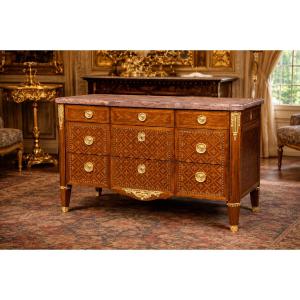 Chest Of Drawers Stamped J. Dautriche, 18th Century