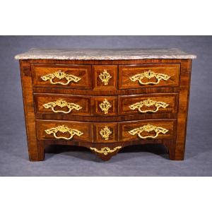 Louis XIV Chest Of Drawers, Curved On All Sides, 18th Century