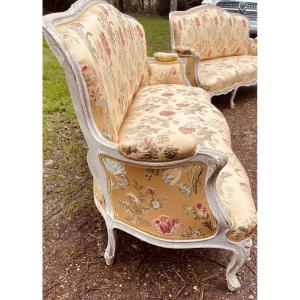 Pair Of Louis XV Period Sofas, In Night Light 