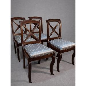 Set Of 4 Empire Period Chairs, 19th Century