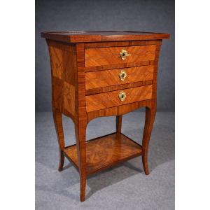 Louis XV Chiffonnier, In Marquetry, 19th Century Period 