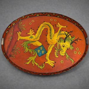 Painted Sheet Metal Tray: 67 Cm X 52 Cm