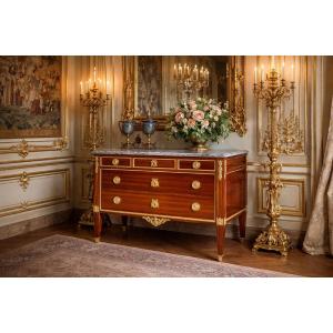 Louis XVI Commode, Stamped Rvlc, 18th Century 