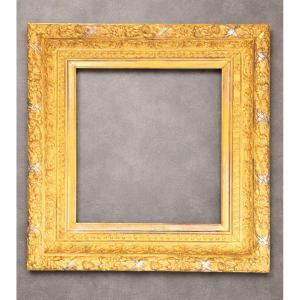 Louis XVI Style Frame In Gilt And Silvered Wood, 19th Century 