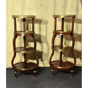Two Sellettes , Crystal Staircase. 19th Century