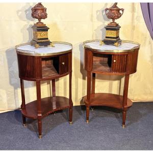 Pair Of Louis XVI Mahogany Chiffonnières, 18th Century