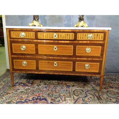 Louis XVI Commode In Marquetry, Eighteenth Century Era