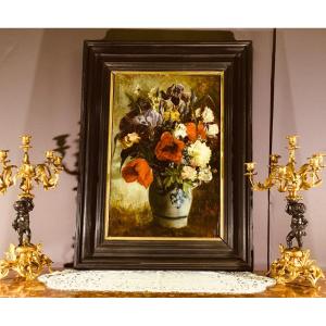 Table Of Flowers On Panel, Nineteenth Period