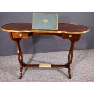 Kidney Shaped Mahogany Writing Table