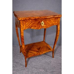 Worker Table In Marquetry, Epoque Nineteenth Century