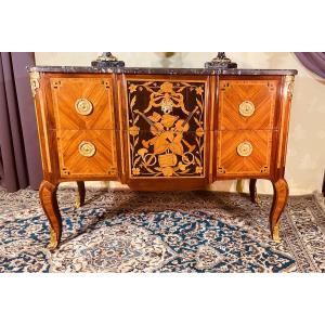 Transition Commode Stamped Kemp, Eighteenth Century Period