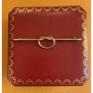 Vintage Cartier Knot Brooch In Two Gold Finishes