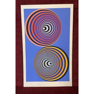 Screen Print "oerveng Cosmos" Vasarely