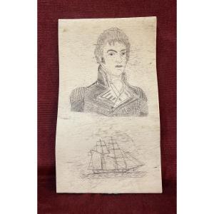 19th Century Scrimshaw On Bone