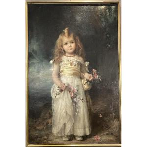 Portrait Of A Little Girl By Gabriel Ferrier, 1906