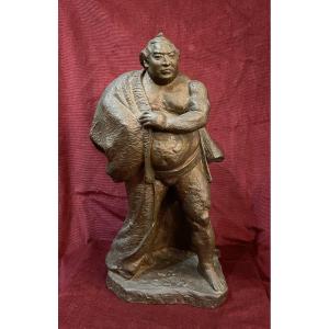 “the Sumotori Will Fight”, Bronze By Yoshioki Hasegawa, 1935