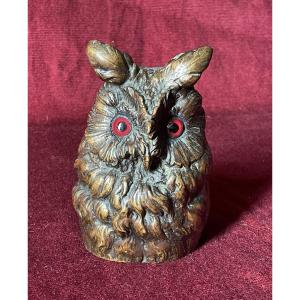 Bronze Owl By L. Frouin