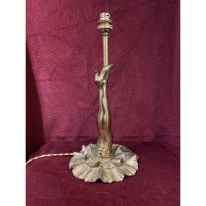 French Cancan Lamp In Bronze By Fred Perret