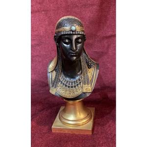 Egyptian Bronze Bust, Early 19th Century 