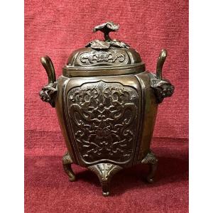 Bronze Incense Burner Or Potpourri, Japan 19th Century