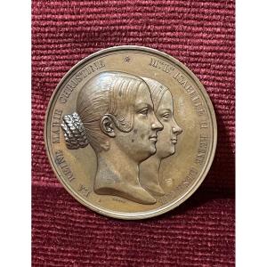 Monnaie De Paris Medal Visit Of Queen Marie-christine, 1840