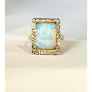 Diamond Opal Ring