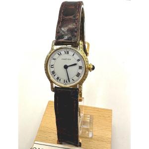 Cartier Watch In Gold And Diamonds