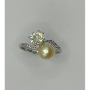 Diamonds And Pearl Ring